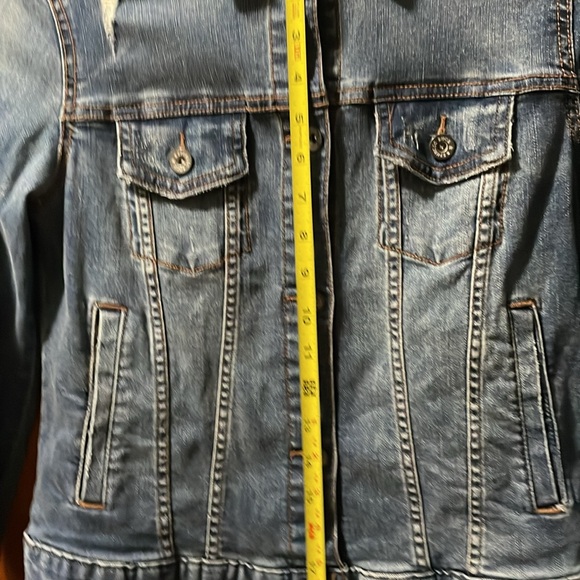 Rock & Republic Blue Denim Distressed Jacket NWOT - Picture 5 of 13